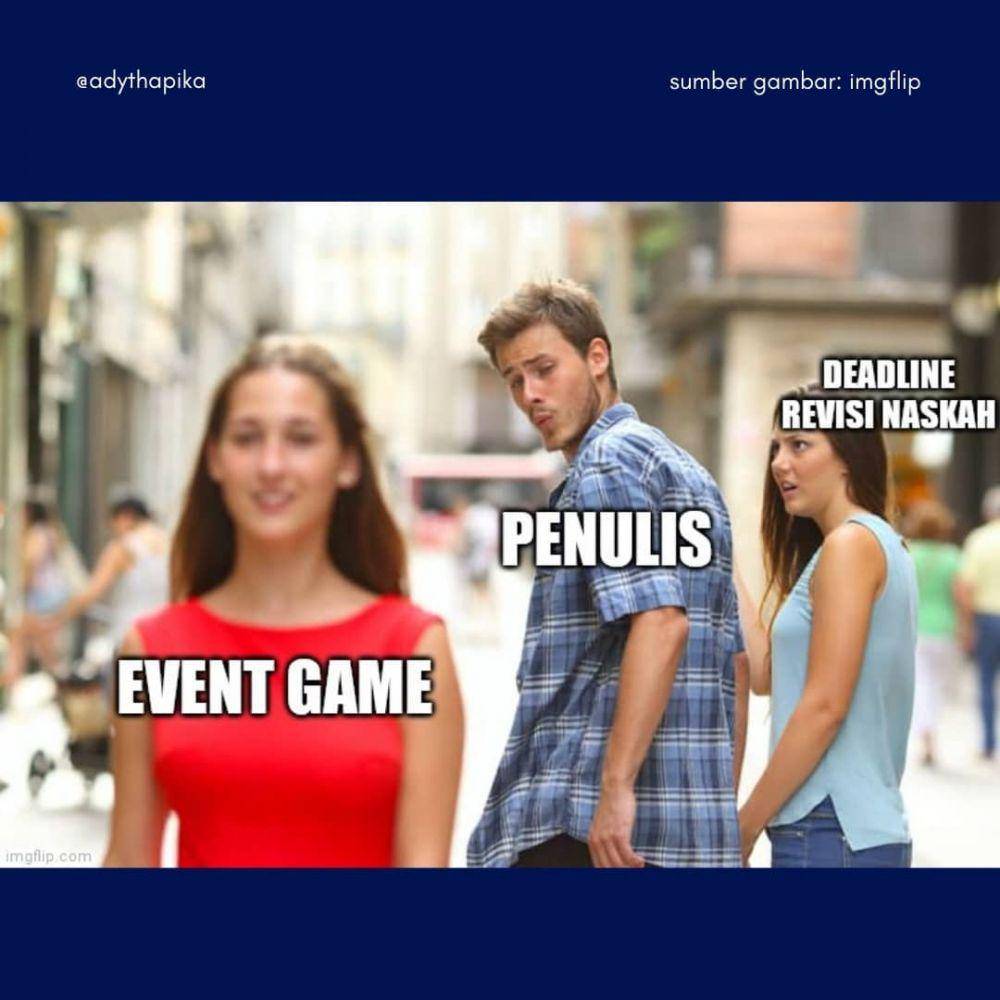meme penulis novel (instagram.com/adythapika)