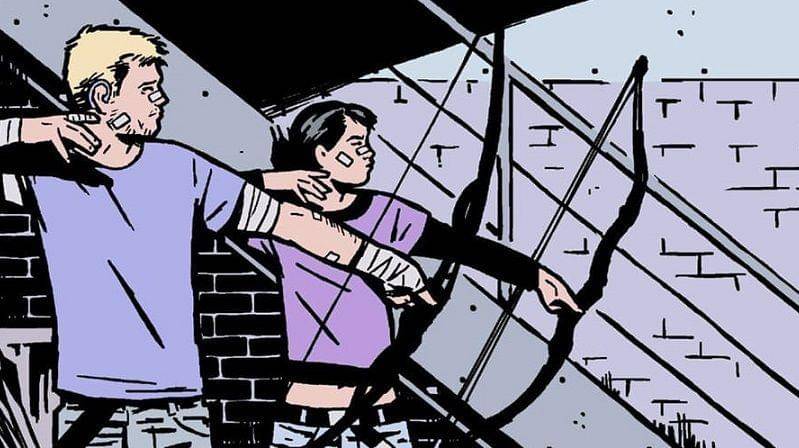 Clint Barton (kiri) dan Kate Bishop. (Dok. Marvel Comics)