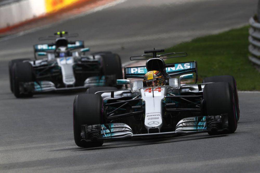 Mercedes W08 EQ Power+ Lewis Hamilton di Formula 1 2017 lalu. (twitter.com/MercedesAMGF1)