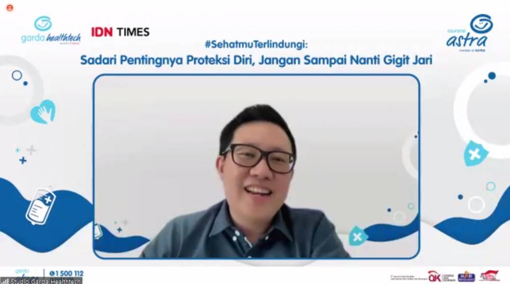 Chief Digital Officer Asuransi Astra, Teddy Suryawan dalam acara #SehatmuTerlindungi: Sadari Pentingnya Proteksi Diri, Jangan Sampai Nanti Gigit Jari yang diadakan Garda Healthtech, Asuransi Astra dan IDN Times (Tangkapan Layar Zoom/Ezri TS)