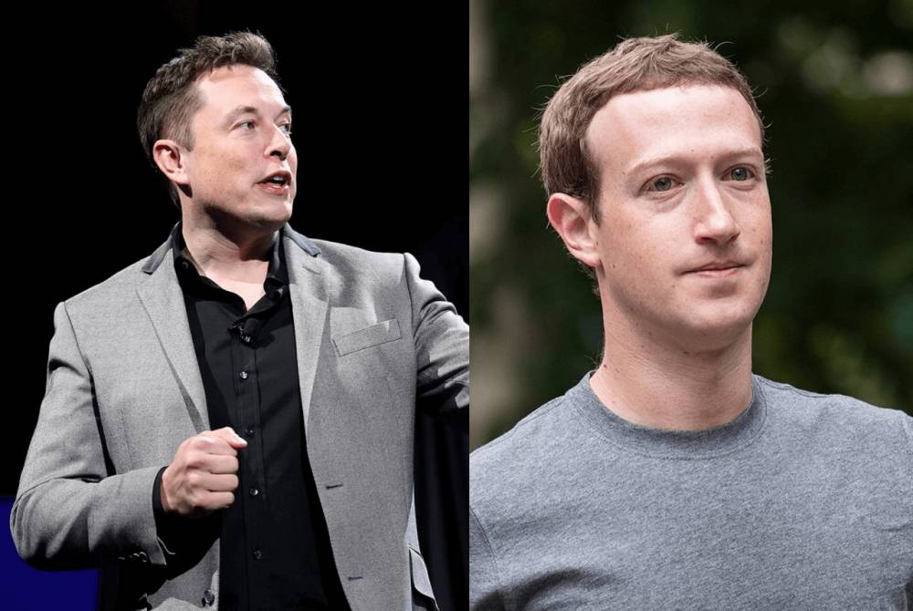 Elon Musk (Los Angeles Times/Luis Sinco) | Mark Zuckerberg (theceomagazine.com)