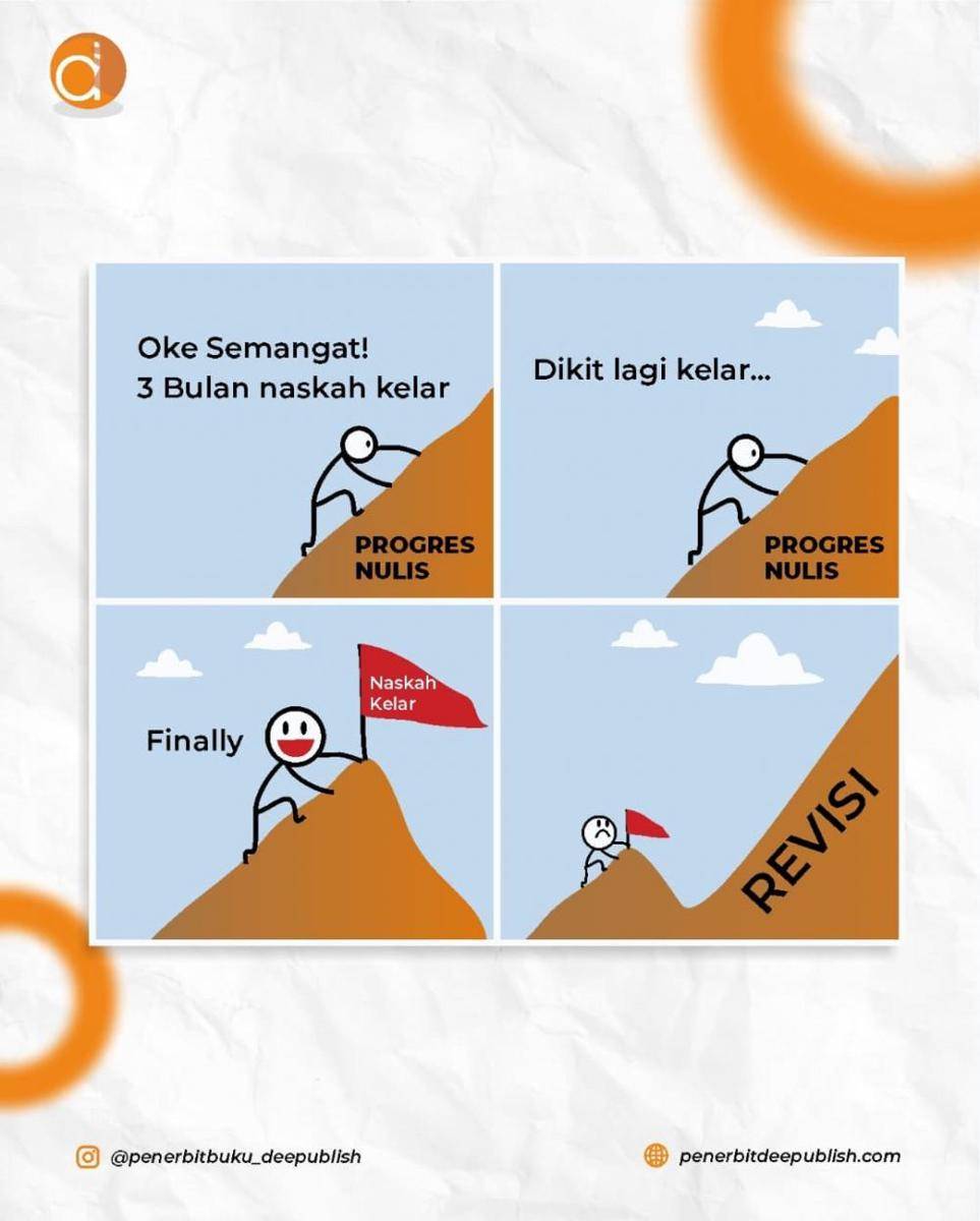 meme penulis novel (instagram.com/penerbitbuku_deepublish)