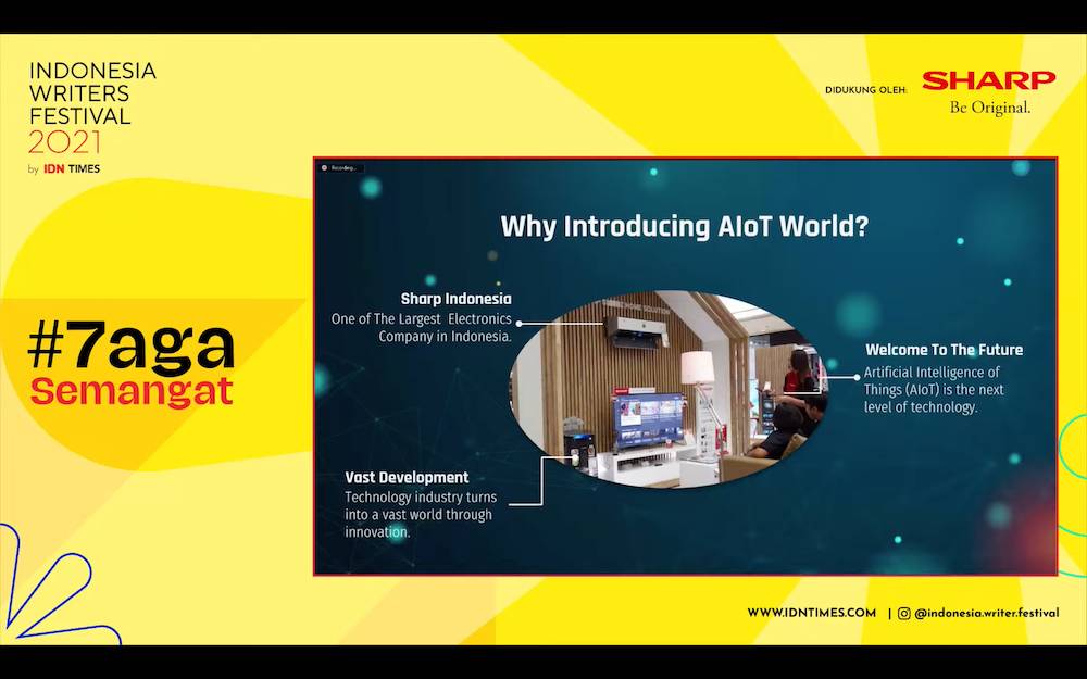 SHARP hadir dengan AIoT (youtube.com/IDN Times)