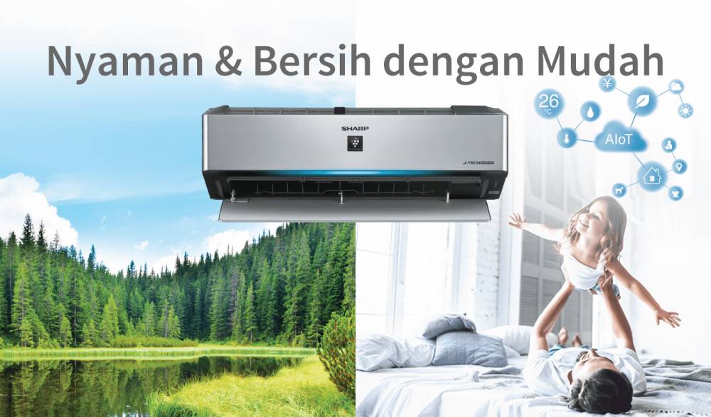 AC SHARP ramah lingkungan dan praktis dengan AIoT. (dok. SHARP Indonesia)