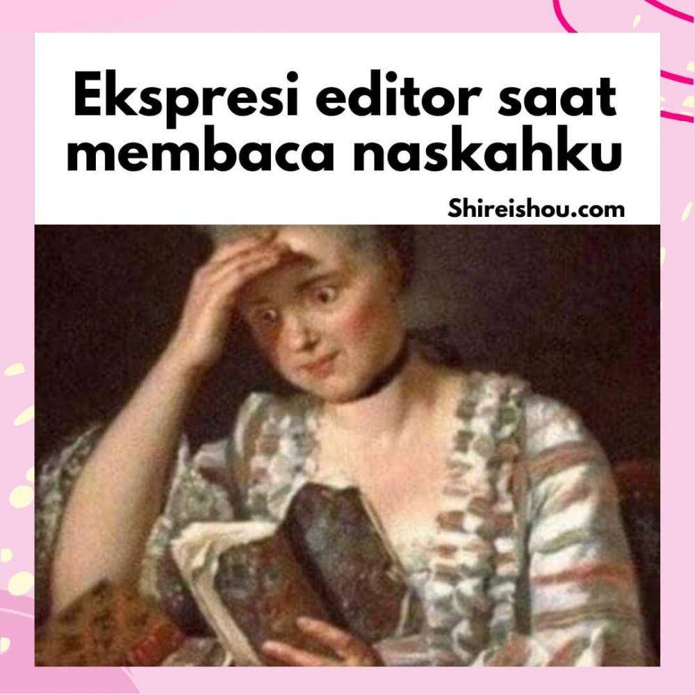 meme penulis novel (instagram.com/shireishou)