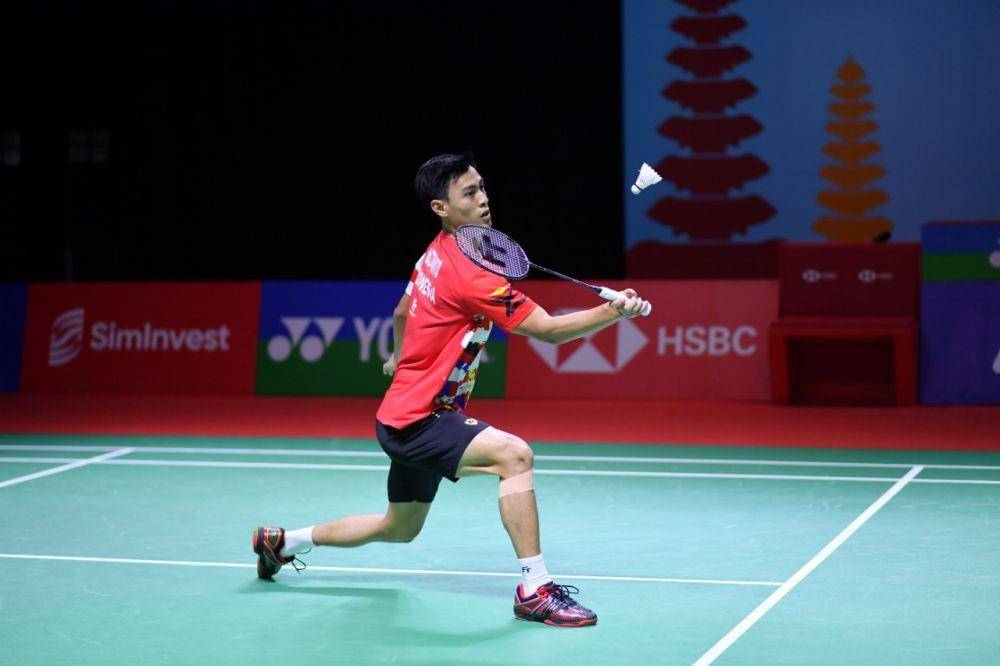 Tunggal putra Indonesia, Shesar Hiren Rhustavito di Indonesia Open 2021. (dok. Humas PP PBSI Indonesia)