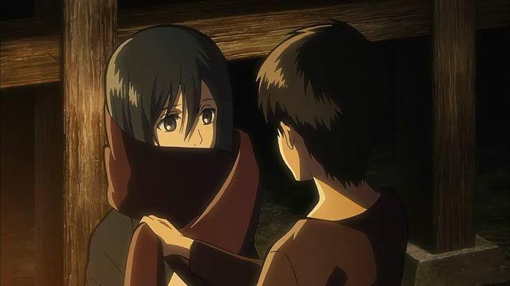 Mikasa Ackerman dan Eren Yeager (dok. WIT Studio/Attack on Titan)