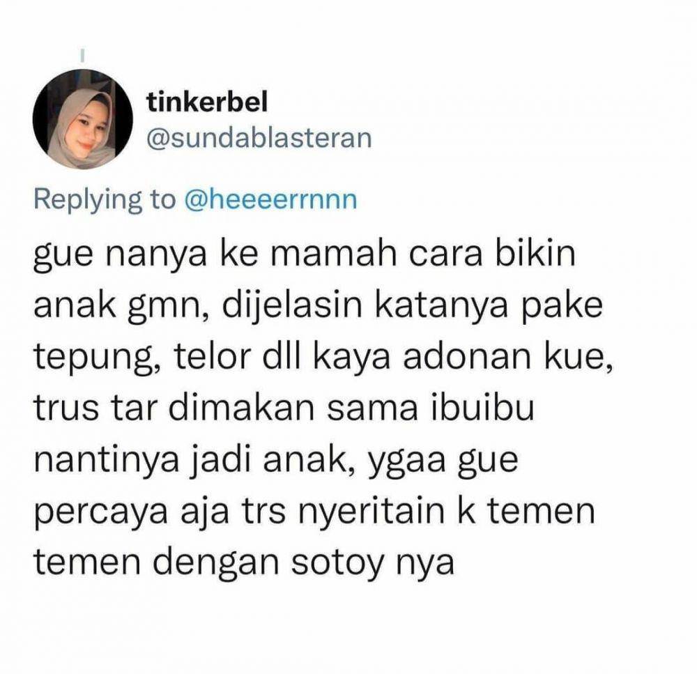 Perkiraan yang polos bikin ngakak. (instagram.com/twittersangpengagum)