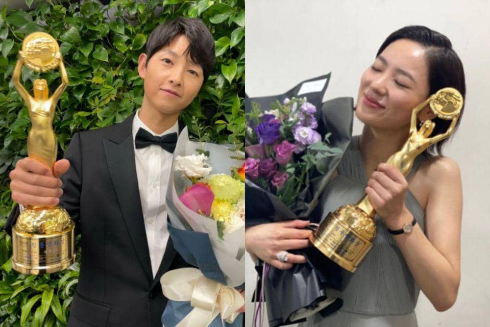 kolase potret Song Joong Ki dan Jeon Yeo Been (instagram.com/historydnc | instagram.com/management_mmm)