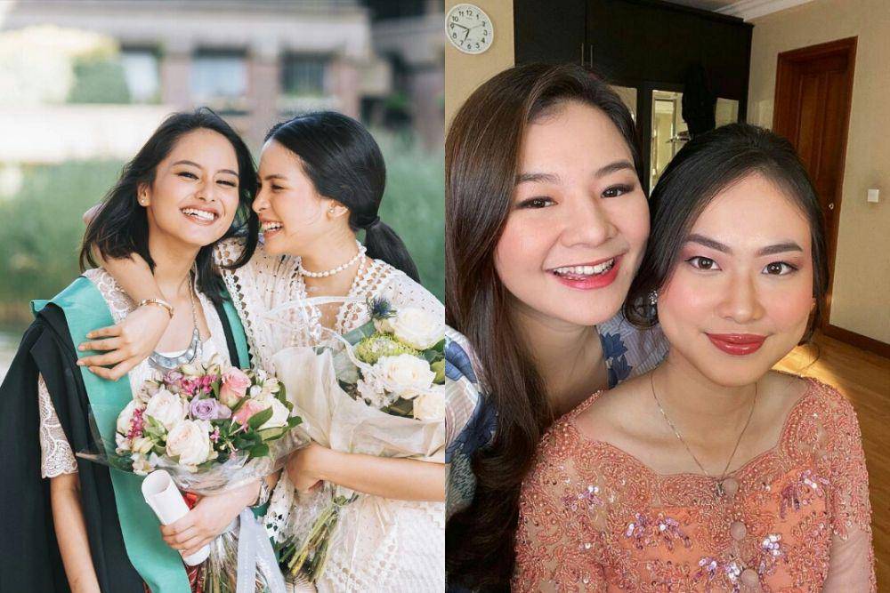 kolase potret artis di momen wisuda sang adik (instagram.com/maudyayunda | instagram.com/eriskarein)