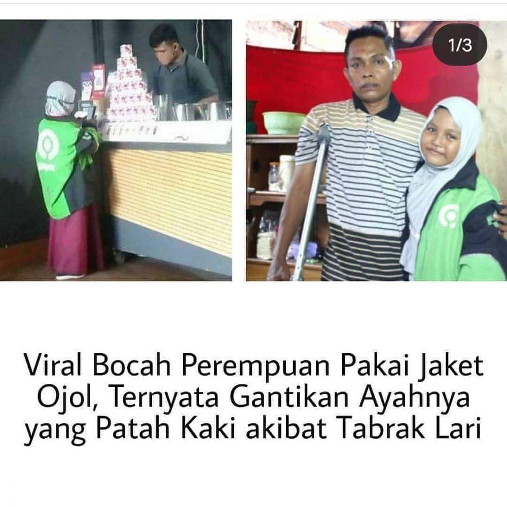Bocah pakai jaket ojol. (instagram.com/dramaojol.id)
