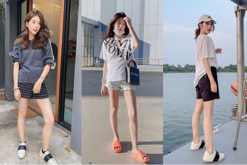 10 Ide Mix and Match Short Pants ala Meimei Thanyawee, Super Simpel