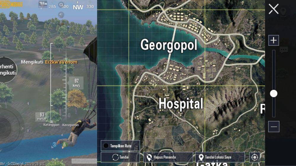Georgopol dan Hospital di map Erangel (dok. Proxima Beta/PUBG Mobile)