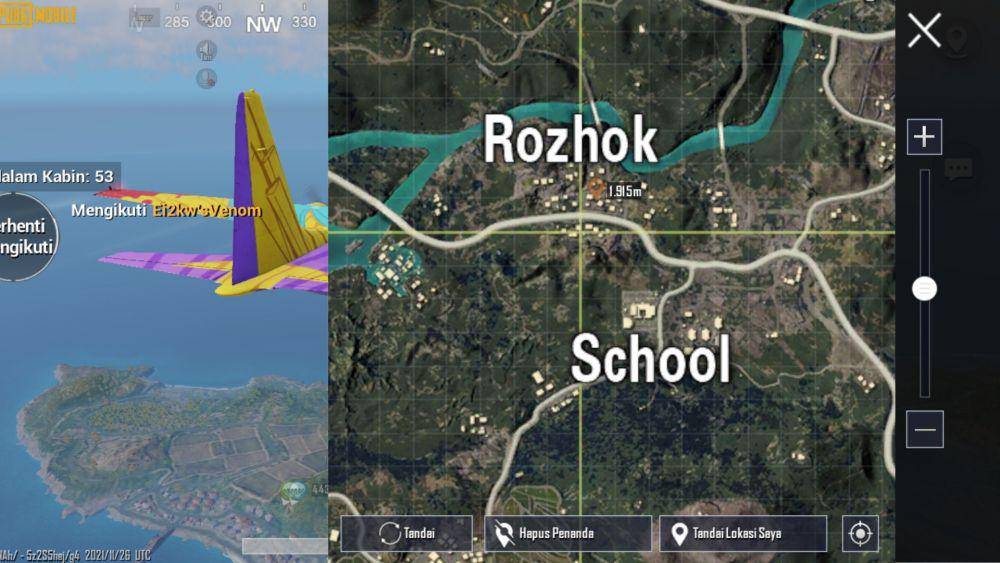 Roshok dan School di map Erangel (dok. Proxima Beta/PUBG Mobile)
