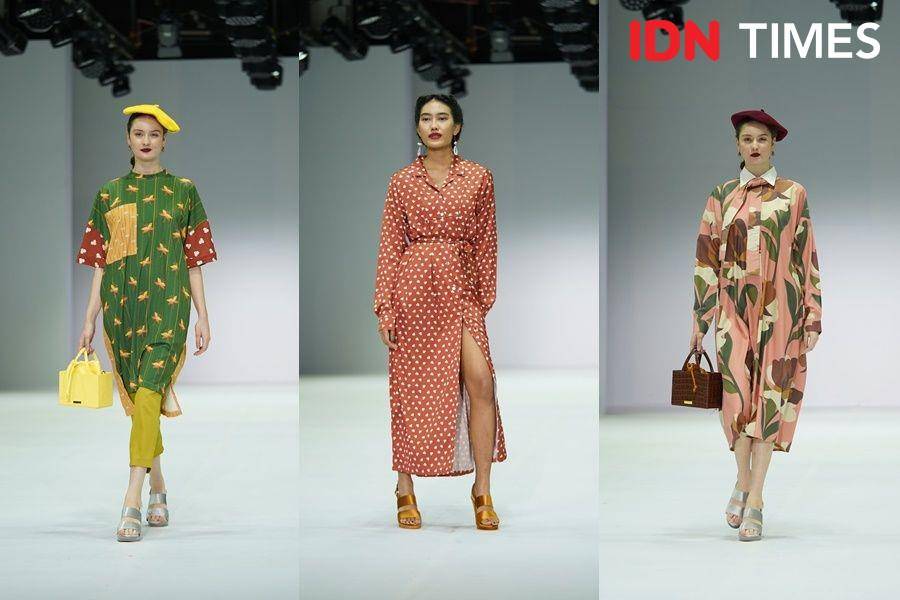 Deretan koleksi Autumn Sonnet dari Nona pada gelaran Jakarta Fashion Week 2022.  Kamis-Minggu (25-28/11/2021). (dok. Nona)