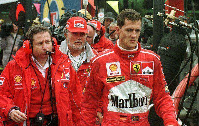 Michael Schumacher gagal menang pada GP Belgia 1998 akibat menabrak mobil David Coulthard (marca.com)