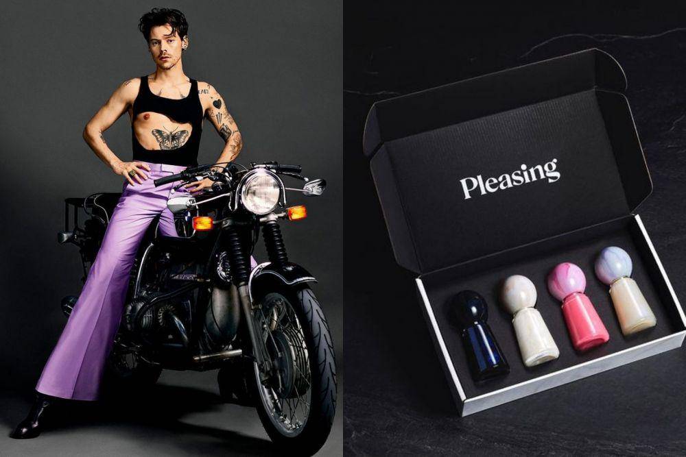 potret Harry Styles dan produk Pleasing (instagram.com/harrystyles | instagram.com/pleasing)