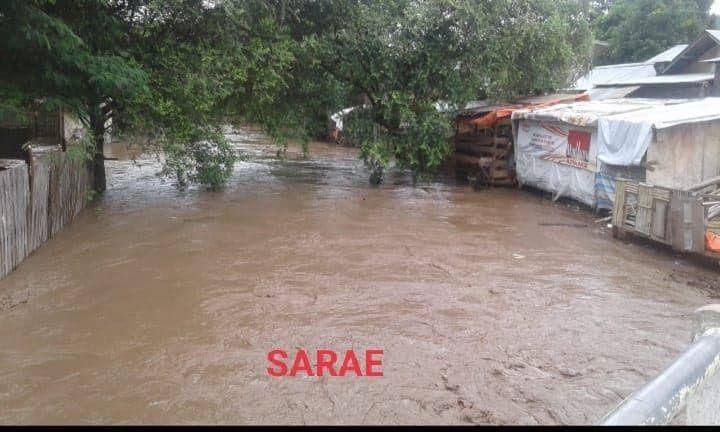 Sungai meluap di kelurahan Sarae Kota Bima/dok. BPBD NTB