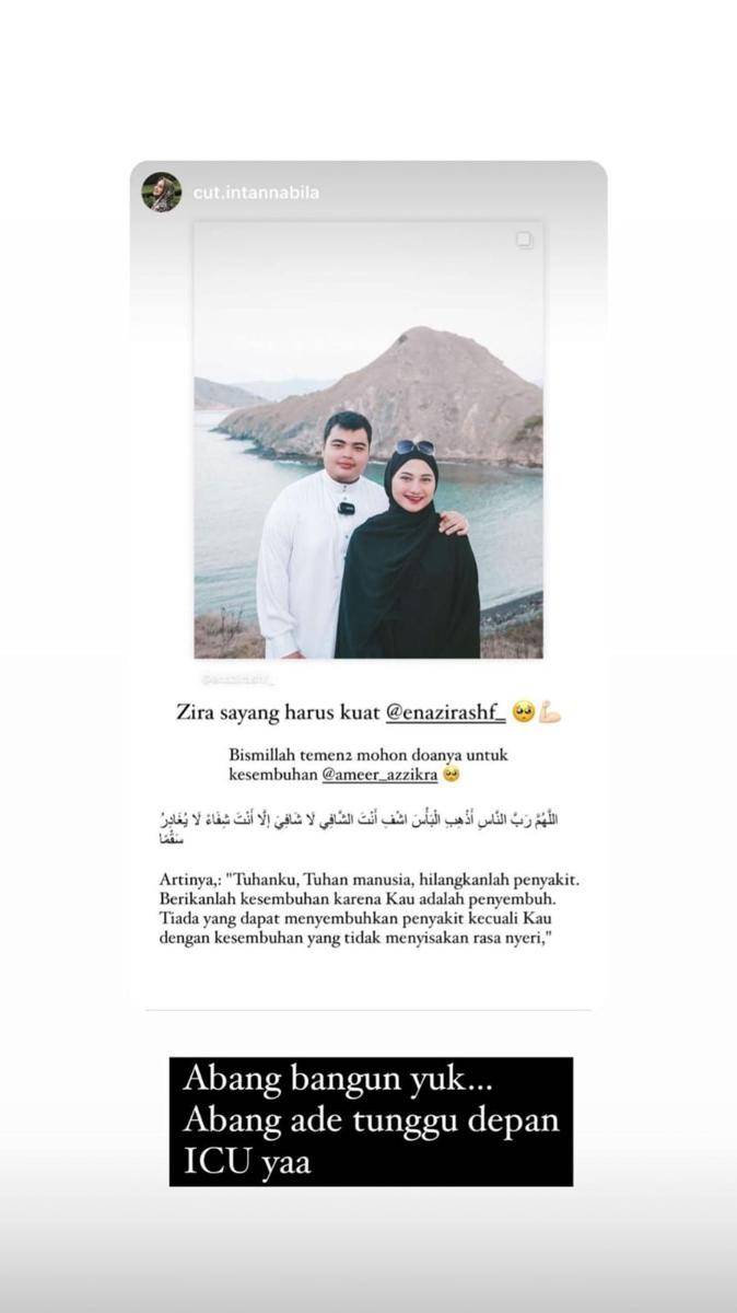 Ameer Azzkira meninggal (instagram.com/enazirashf_)