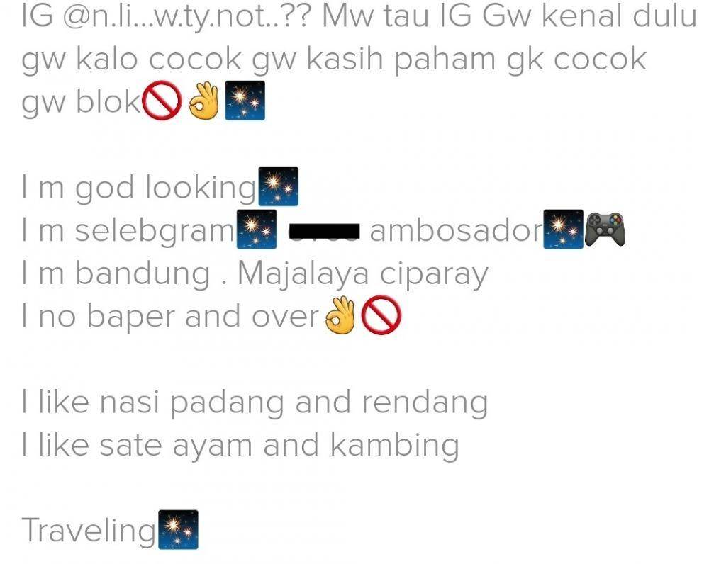bio profil Tinder kocak (twitter.com/bertinder)