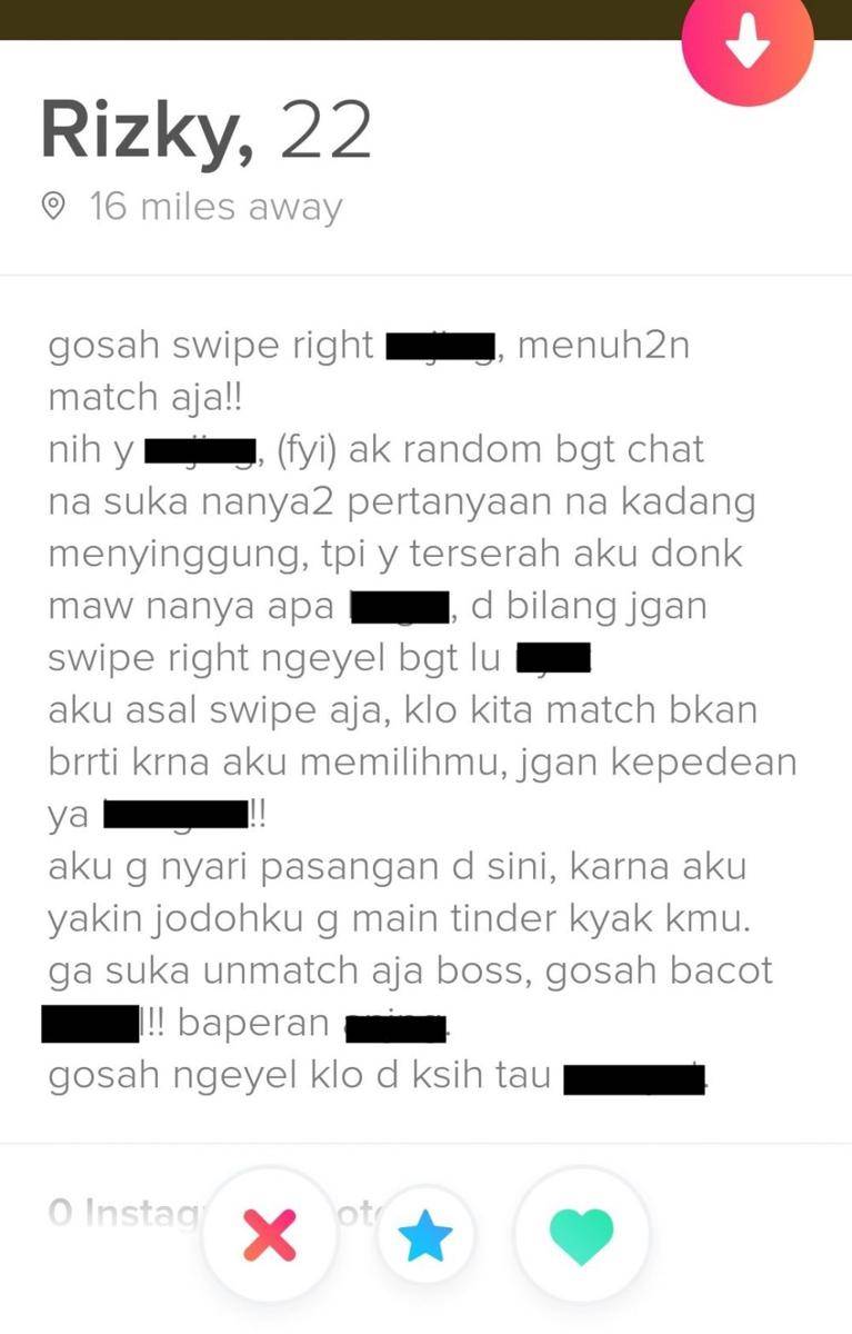 bio profil Tinder kocak (twitter.com/bertinder)