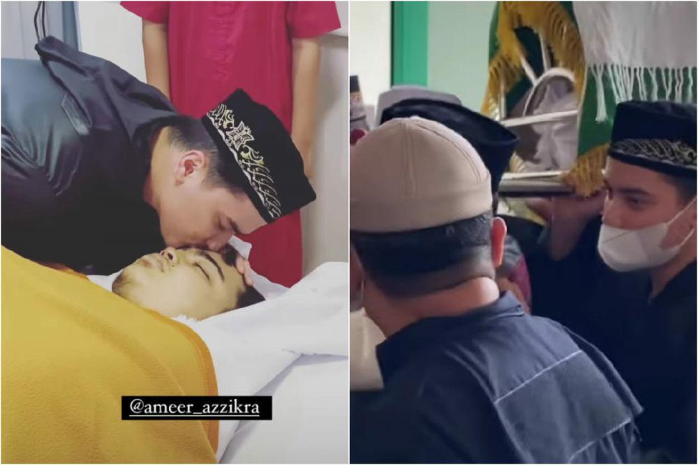 10 Potret Alvin Faiz Antarkan Ameer Azzikra ke Peristirahatan Terakhir