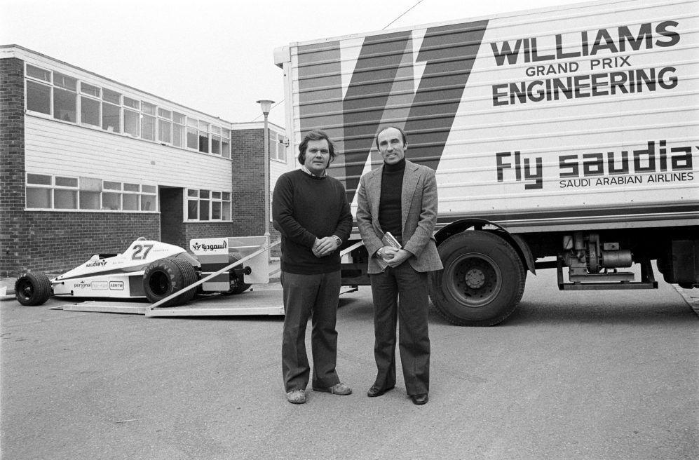 Sir Frank Williams dan Patrick Head membentuk tim Williams di tahun 1977 (formula1.com)