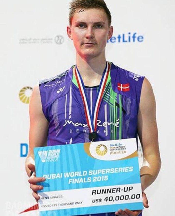 Viktor Axelsen, runner up Dubai World Superseries 2015 (instagram.com/viktoraxelsen)