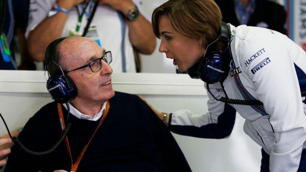 Sir Frank Williams bersama dengan putrinya, Claire Williams (skysports.com)
