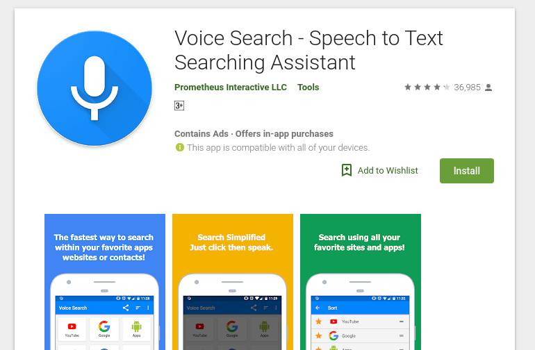 Voice Search (dok. Prometheus)