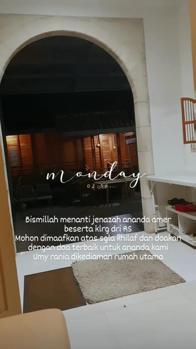 jenazah Ameer Azzkira di rumah duka (instagram.com/umyraniabawazier)