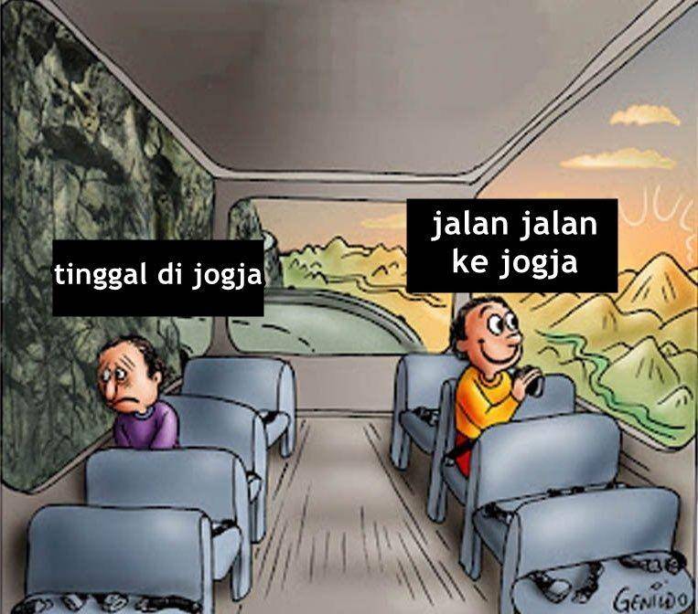 meme 2 pria di bus (twitter.com/jogfess)