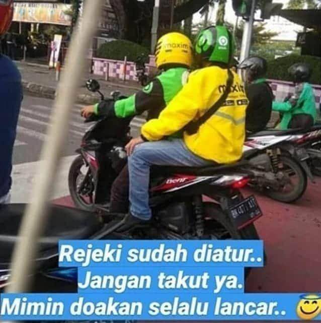 driver ojek online dibonceng penumpang (instagram.com/satpam.ojol)
