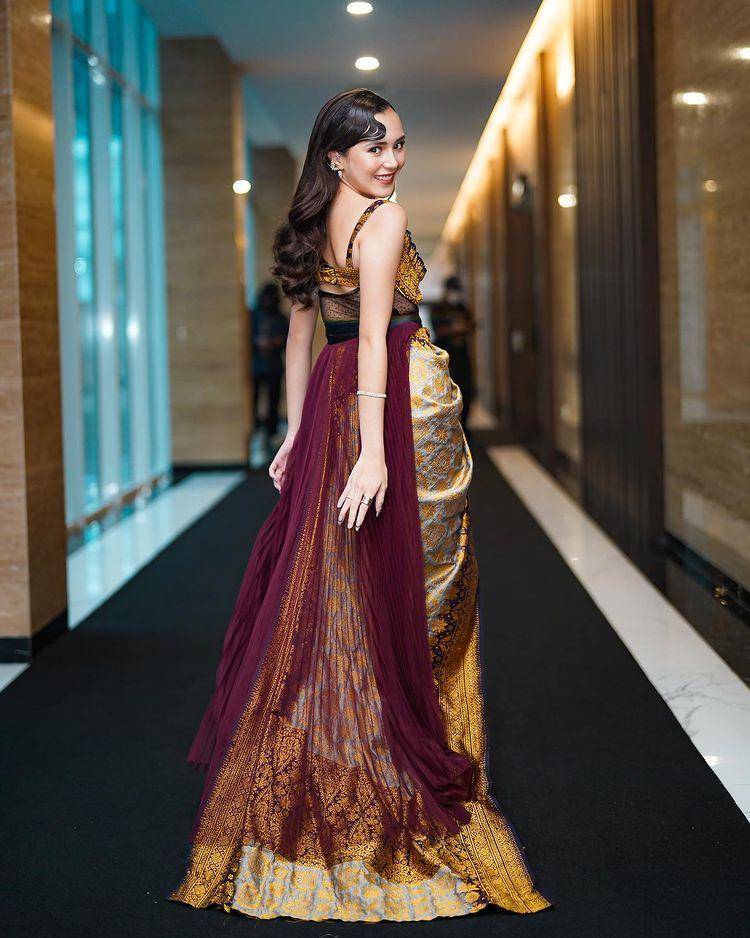 Potret Beby Tsabina di acara IMA Awards 2021 pada Minggu (28/11/2021). (instagram.com/bebytsabina)
