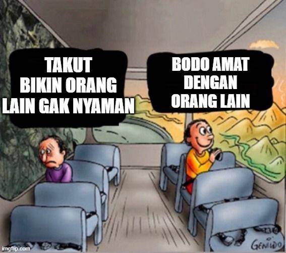 meme 2 pria di bus (twitter.com/louiefattons)