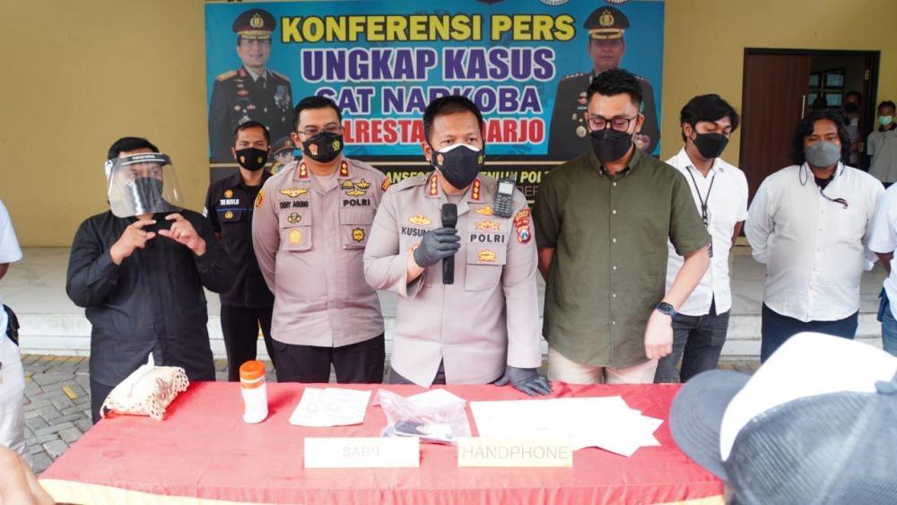 Rilis penangkapan pengedar narkoba di Sidoarjo. Dokumentasi Istimewa