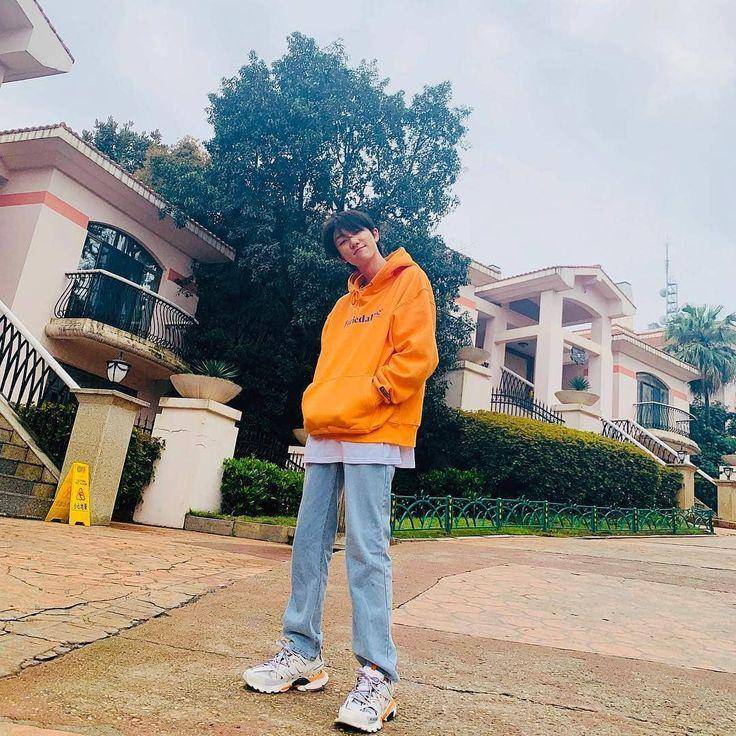 foto The8 dengan setelan hoodie (pinimg.com)