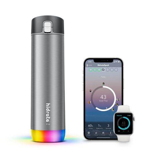HidrateSpark STEEL - 21 oz. (620 ml) Chug + Bonus Straw Lid (apple.com)