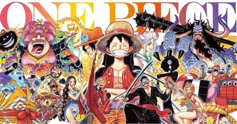 Ilustrasi gabungan sampul One Piece volume 99, 100, dan 101. (Shueisha/One Piece Magazine Volume 13)