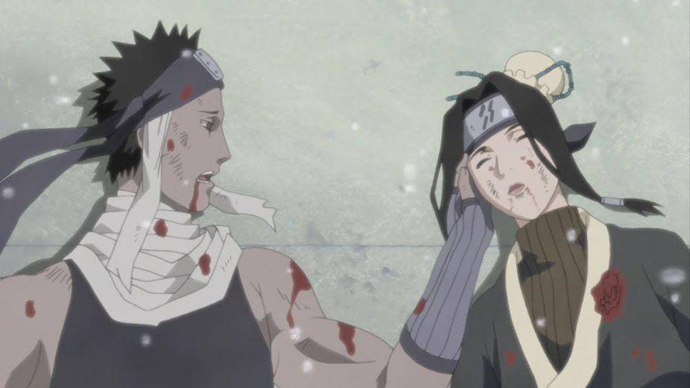 Zabuza dan Haku tewas. (dok. Pierrot/Naruto)