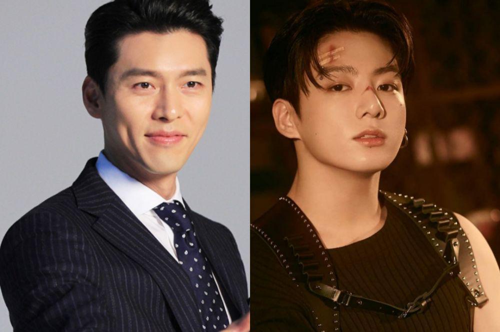 Hyun Bin dan Jungkook BTS (dok. VAST Entertainment | facebook.com/bangtan.official)