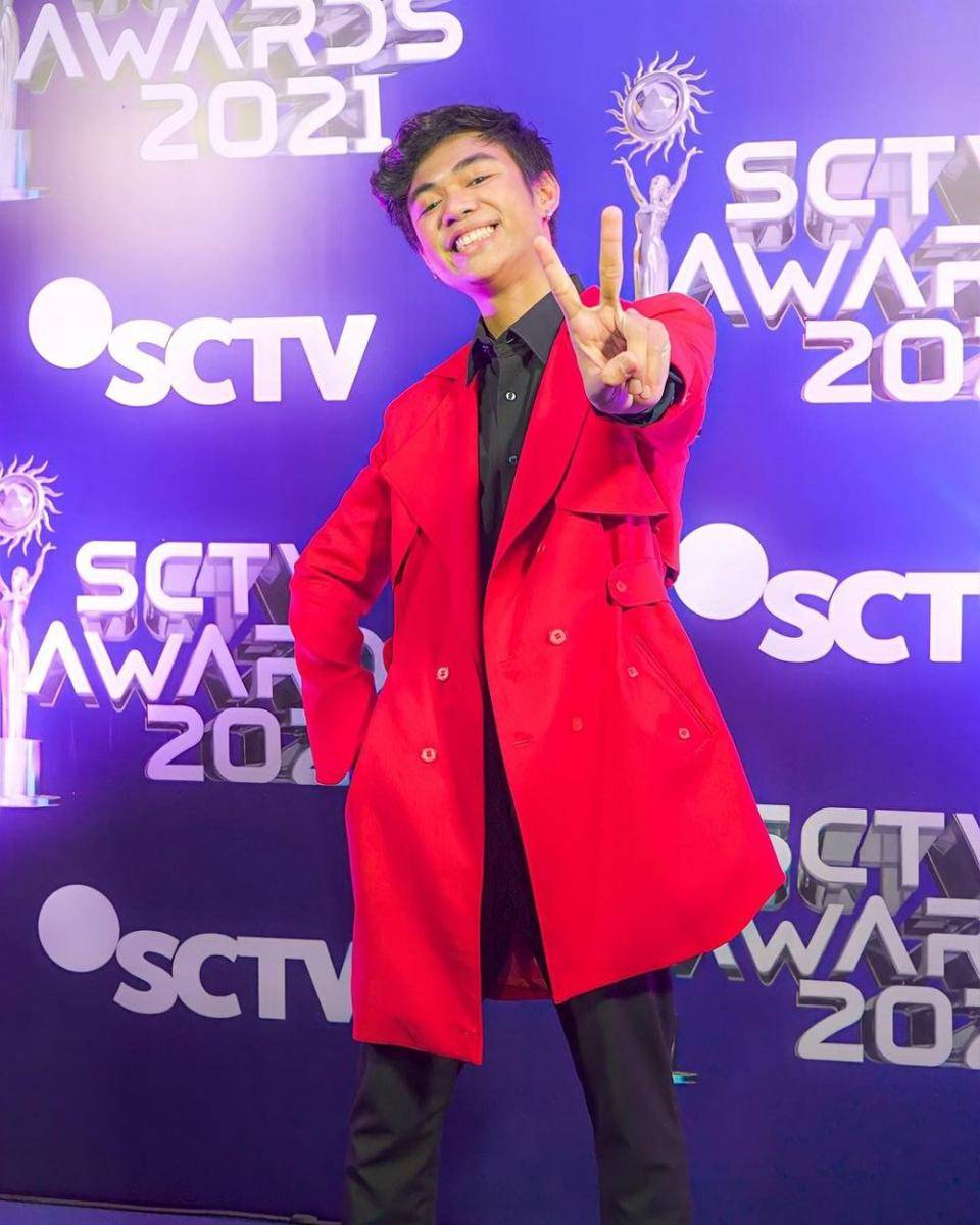 Gilang UN1TY saat menghadiri SCTV Awards 2021. (instagram.com/gilang_un1ty)