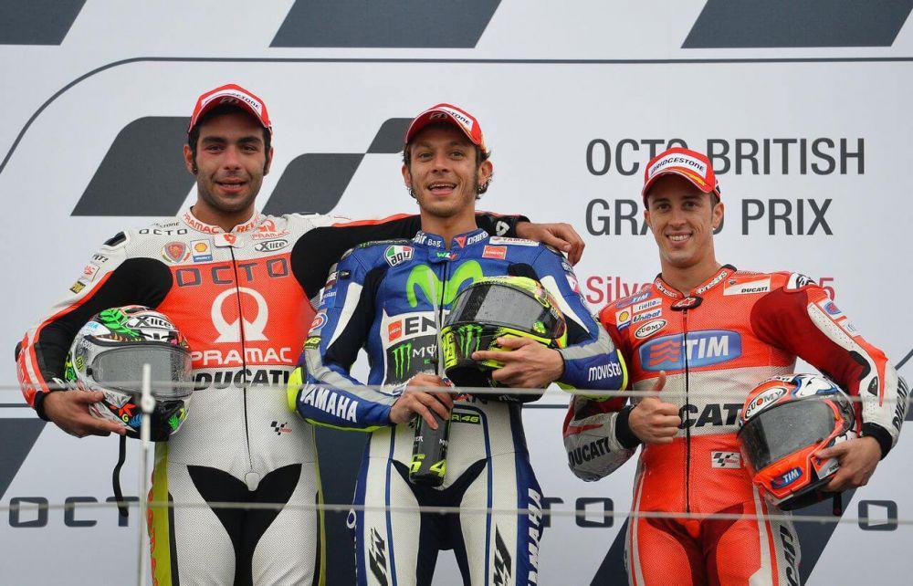 Danilo Petrucci di podium GP Inggris 2015. (motoblog.it)