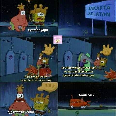 meme bahasa anak jakarta selatan (instagram.com/_awcringe)