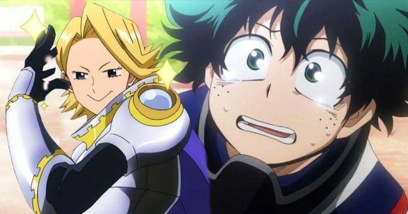 Deku dan Yuga Aoyama. (Studio Bones/My Hero Academia)