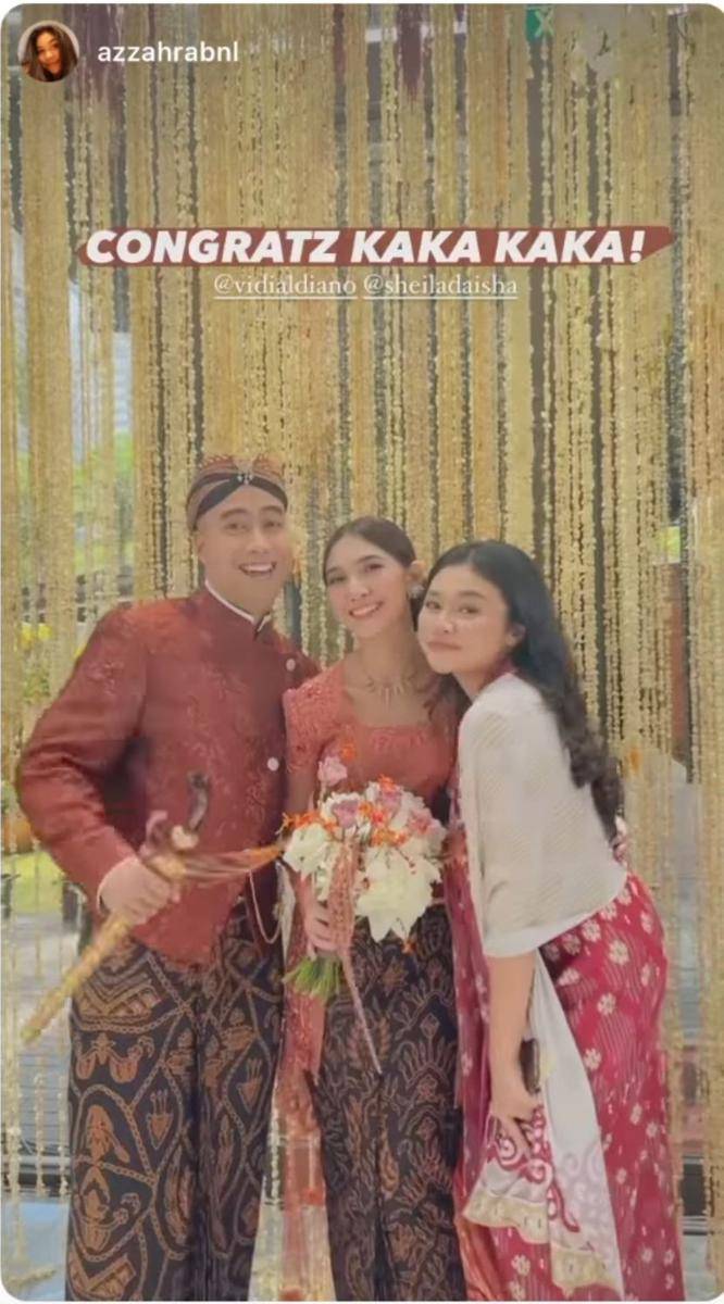 Tamu undangan. (Instagram.com/azzahrabnl via instagram.com/vidialdiano)