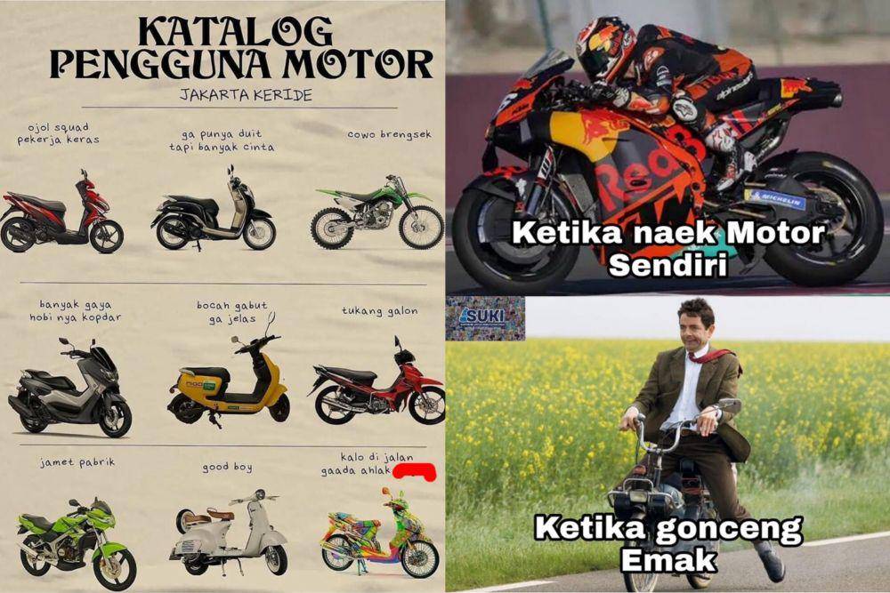 meme pengguna motor (instagram.com/quotes_motor | facebook.com/El Grando Smokio)