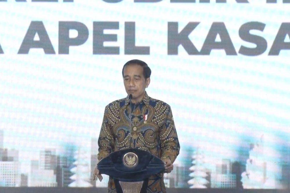 Presiden Jokowi beri arahan pada Kepala Satuan Wilayah tahun 2021 di Bali pada Jumat (3/12/2021). (youtube.com/Sekretariat Presiden)