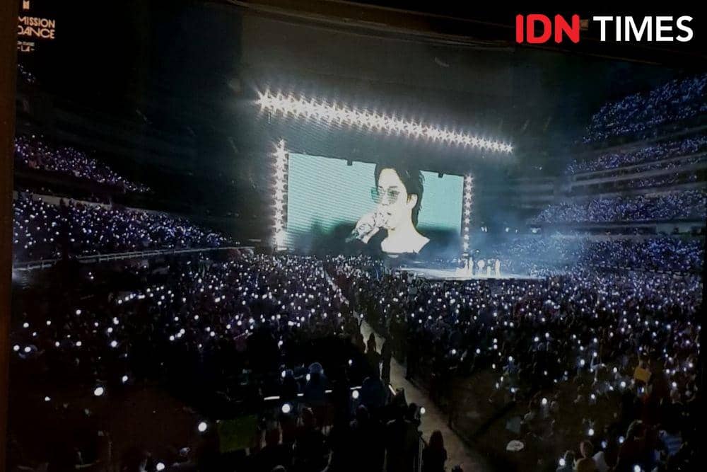 Konser BTS Permission to Dance on Stage hari keempat di Los Angeles. (IDN Times/Uni Lubis)