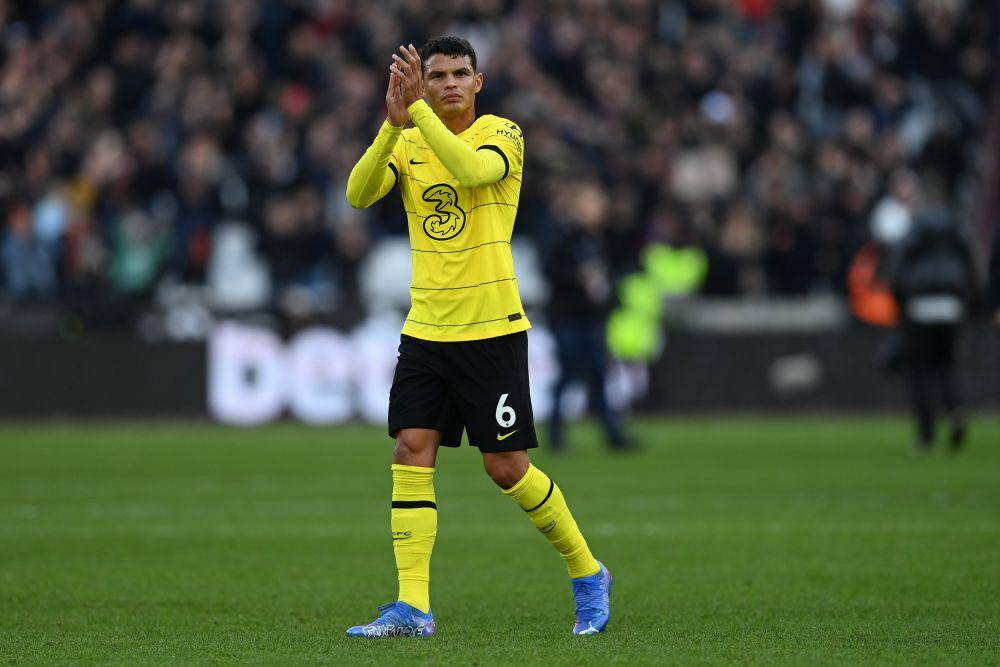 potret Thiago Silva setelah pertandingan West Ham United melawan Chelsea (twitter.com/ChelseaFC)